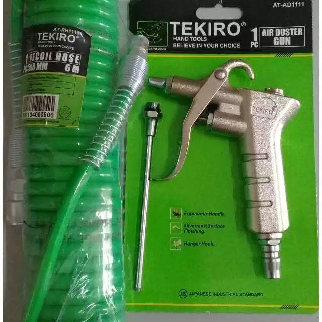 Selang Kompresor Tekiro 6 Meter Set Semprotan Angin Tekiro Selang Recoil 6 Meter Selang Sepiral