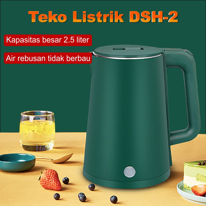 Teko Listrik DSH-2 Pemanas Air Electric Kettle Boiling Wate Teko Teh Liter Air Serbagun DSH-2