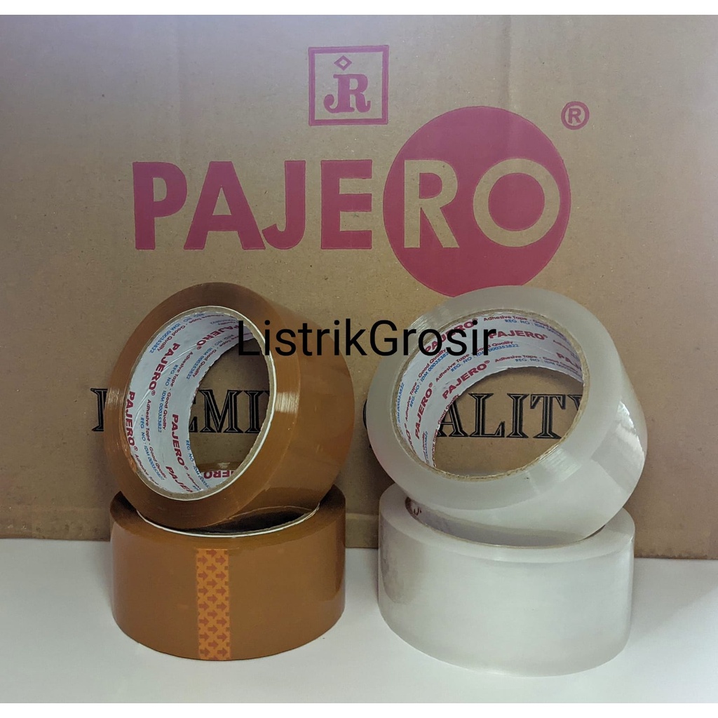 Isolasi Lakban Bening Coklat Pajero Plakban Clear 2 Inch OPP Tape 80Y 100y Tebal