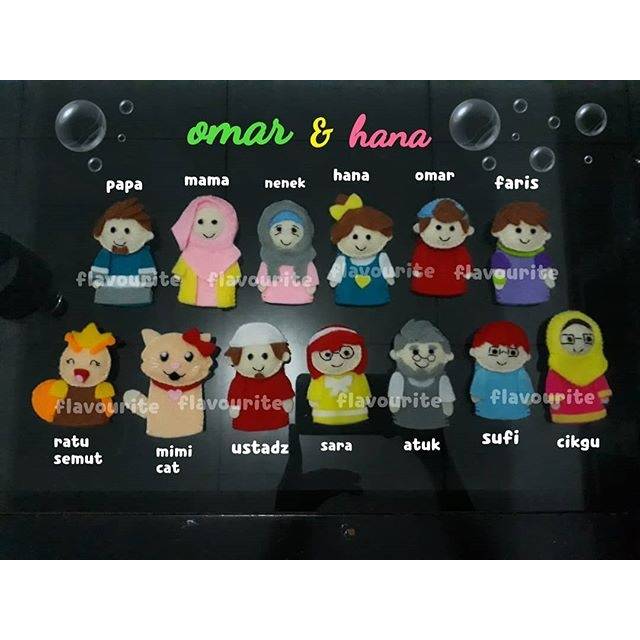 Boneka Jari Omar dan Hana / Story Telling / Mainan Anak / Kartun Islami