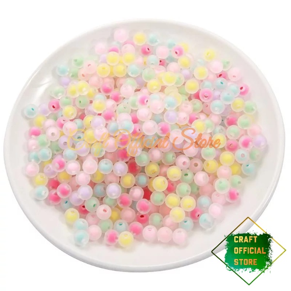 50 Pcs Manik Mote Ice Manik Manik Candy Isi Mute Bahan Membuat Kerajinan DIY