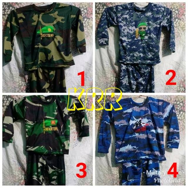 Promo.. Baju Training Anak Loreng Army