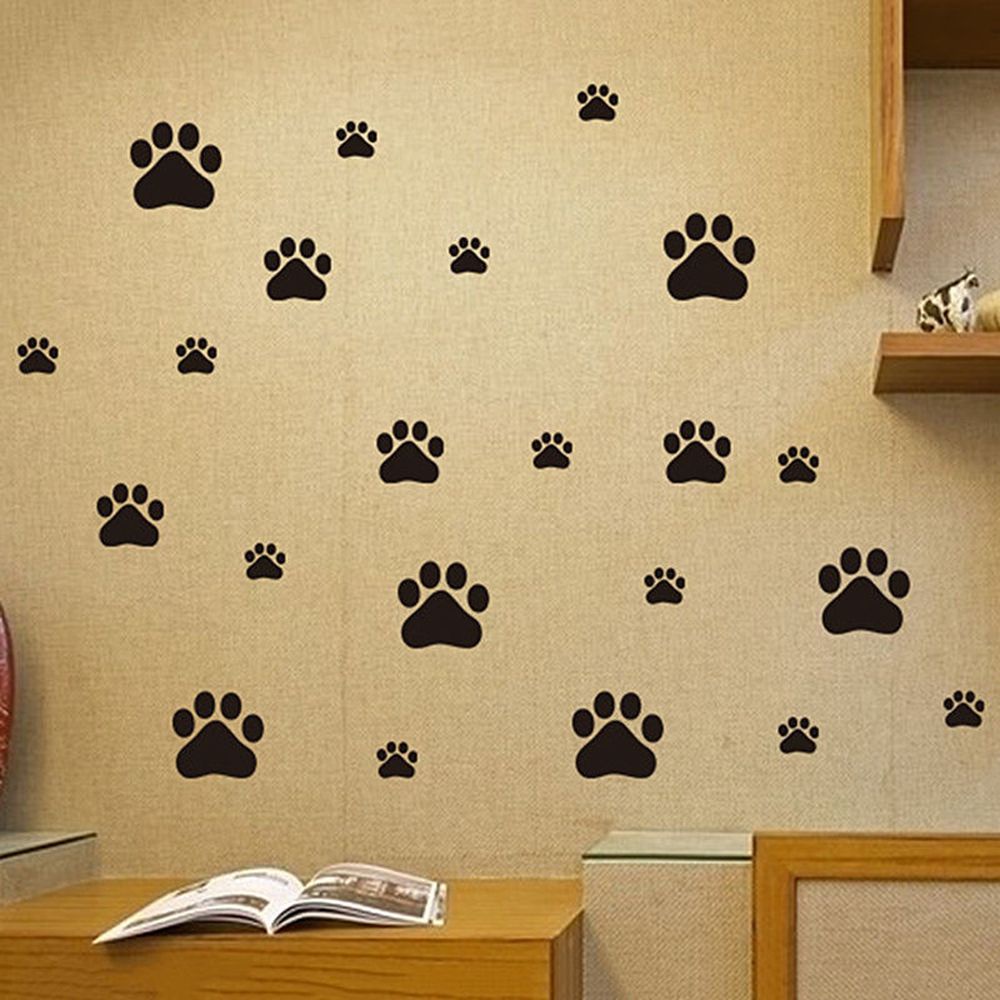 Wonderful 22pcs / Set Stiker Dinding / Kulkas Motif Kartun Kaki Anjing / Kucing Untuk Dekorasi Kamar Anak