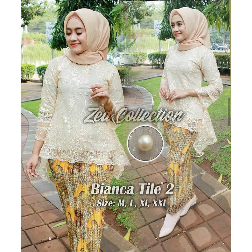 stelan kebaya tille bianca model terbaru new