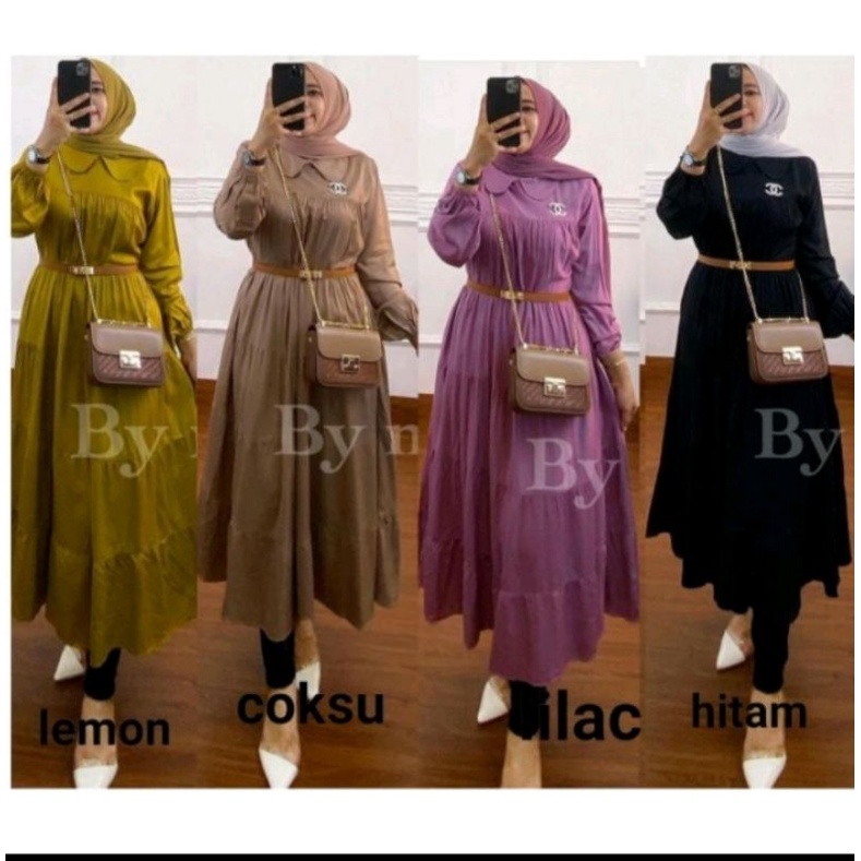 MIDI dress rayon twil daniah