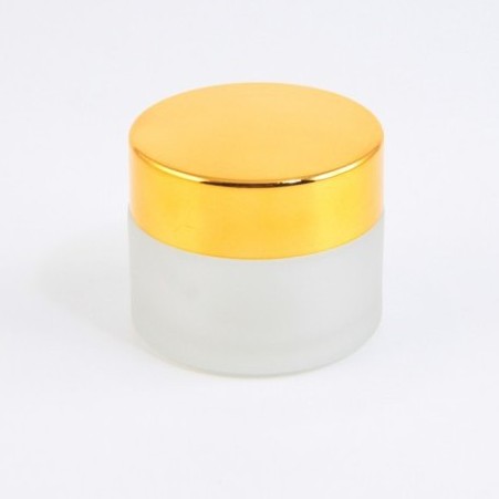 POT KACA 15GR - POT Cream - Pot Kosmetik - Pot Kaca 15G Doff Frosted Tutup Gold - KACA- IMPORT-UNIK