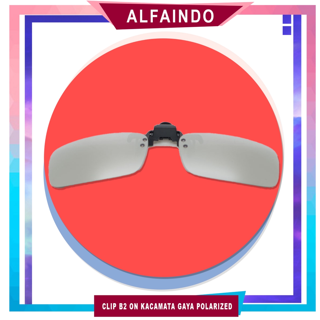 Alfaindo B2 Clip On POLARIZED Lens Ukuran Lensa Small ( S )