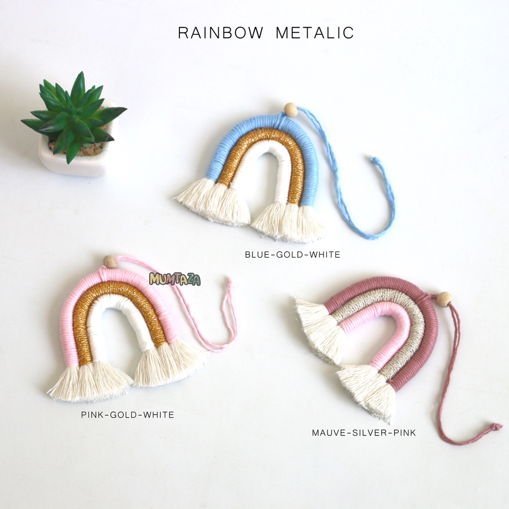 Bag charm rainbow  METALIC ~ Bagcharm pelangi ~ Gantungan Kunci ~ Souvenir Murah ~ Gantungan Tas Jali - Gantungan Tas Anyaman