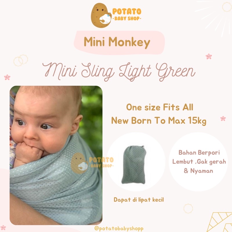 Minimonkey Mini Sling Mesh / Gendongan 2in1 Mini Monkey