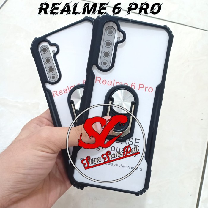 Clear Case Realme 6 Pro - Softcase Ring Shockproof  Realme 6 Pro - SC