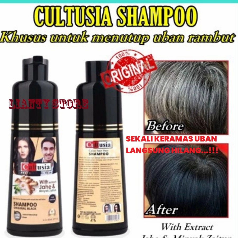 SHAMPO PENGHITAM RAMBUT SHAMPO UBAN SAMPO PENGHILANG UBAN CULTUSIA 160ML SAMPO UBAN TREATMENT