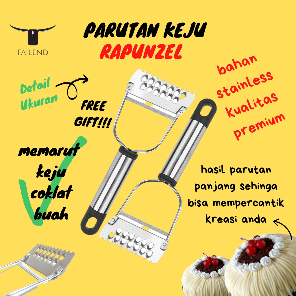 Parutan Keju Gondrong Panjang Serbaguna Bahan Stainless Bisa Untuk Wortel Buah