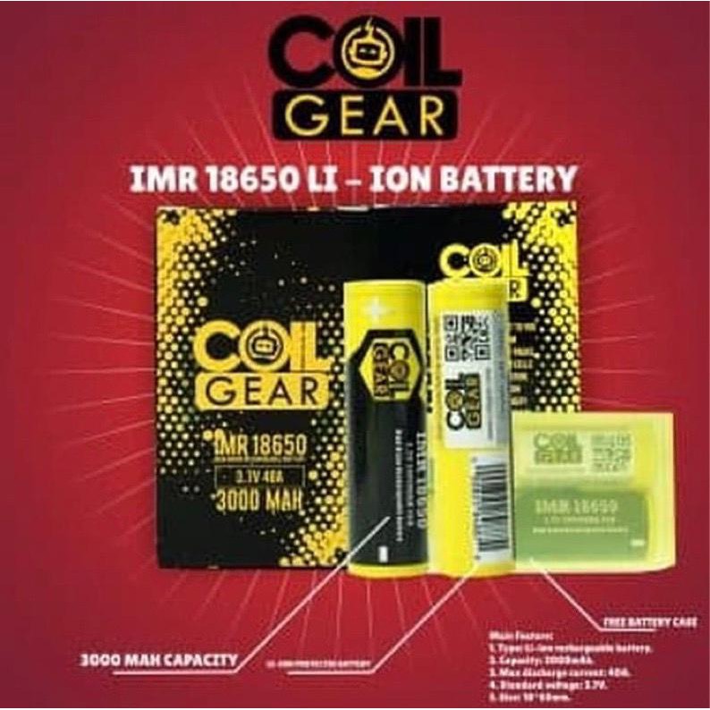 BATERAI 18650 ORIGINAL COIL GEAR ISI 1 PCS / SATUAN