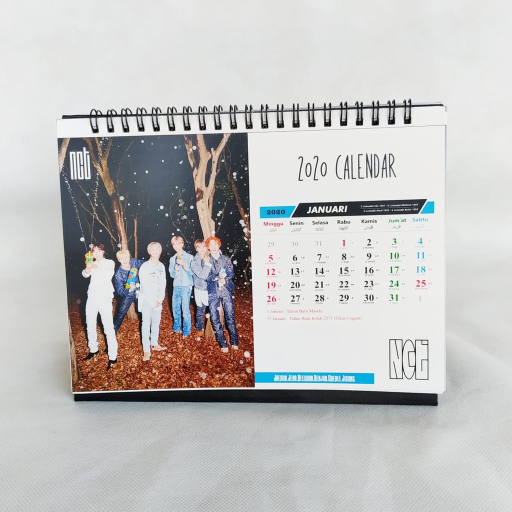 Kalender Meja Nct K Pop Bebas Custom