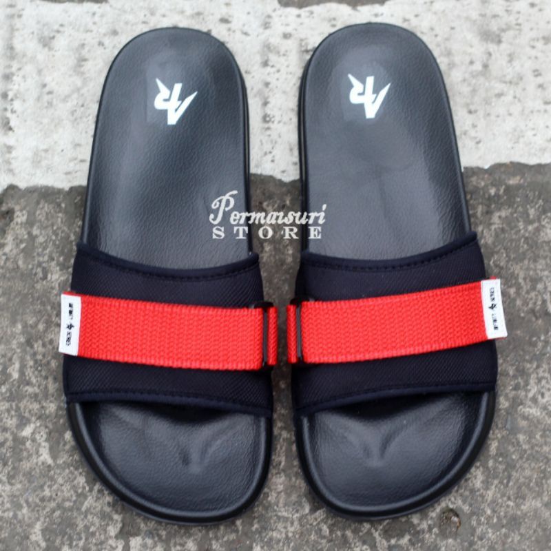 Sandal Slide Pria Wanita Sandal Slop Cowo Cewe Sendal Slop Sendal Slide Unisex-H AR merah