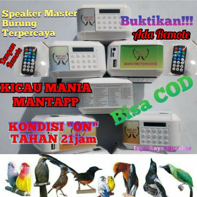 SPEAKER MASTERAN BURUNG KICAU MANIA MASTER BURUNG  235 ISIAN / 99 ISIAN  TERMURAH