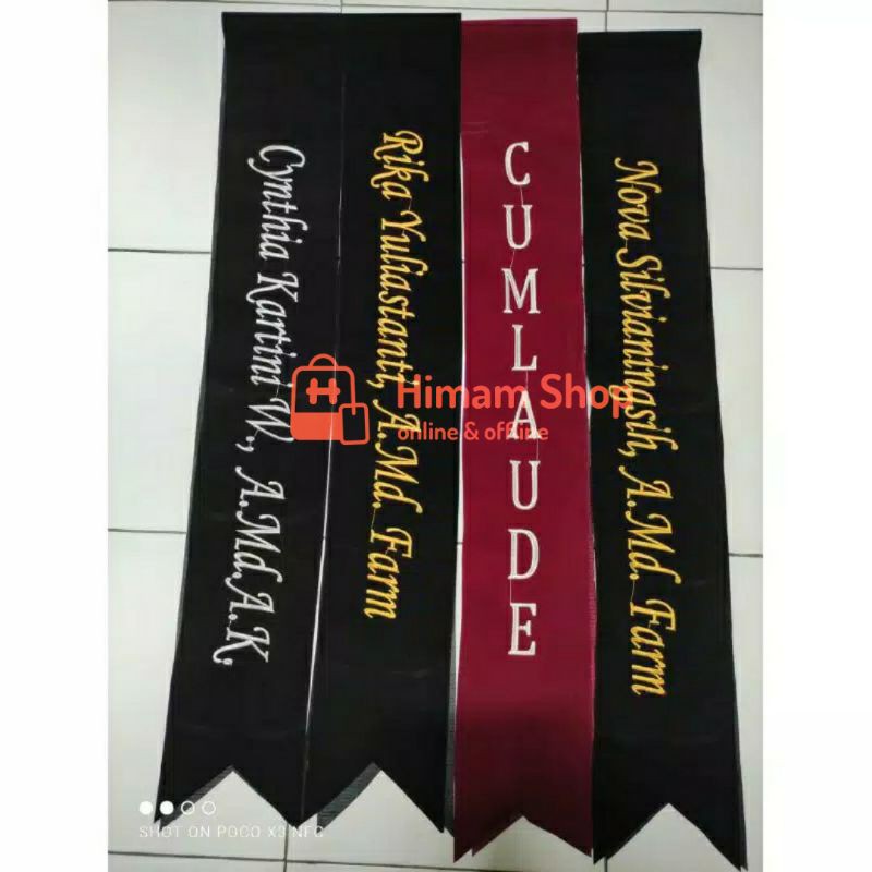 Selempang Wisuda Bludru POLOS / Selempang Wisuda Murah POLOS