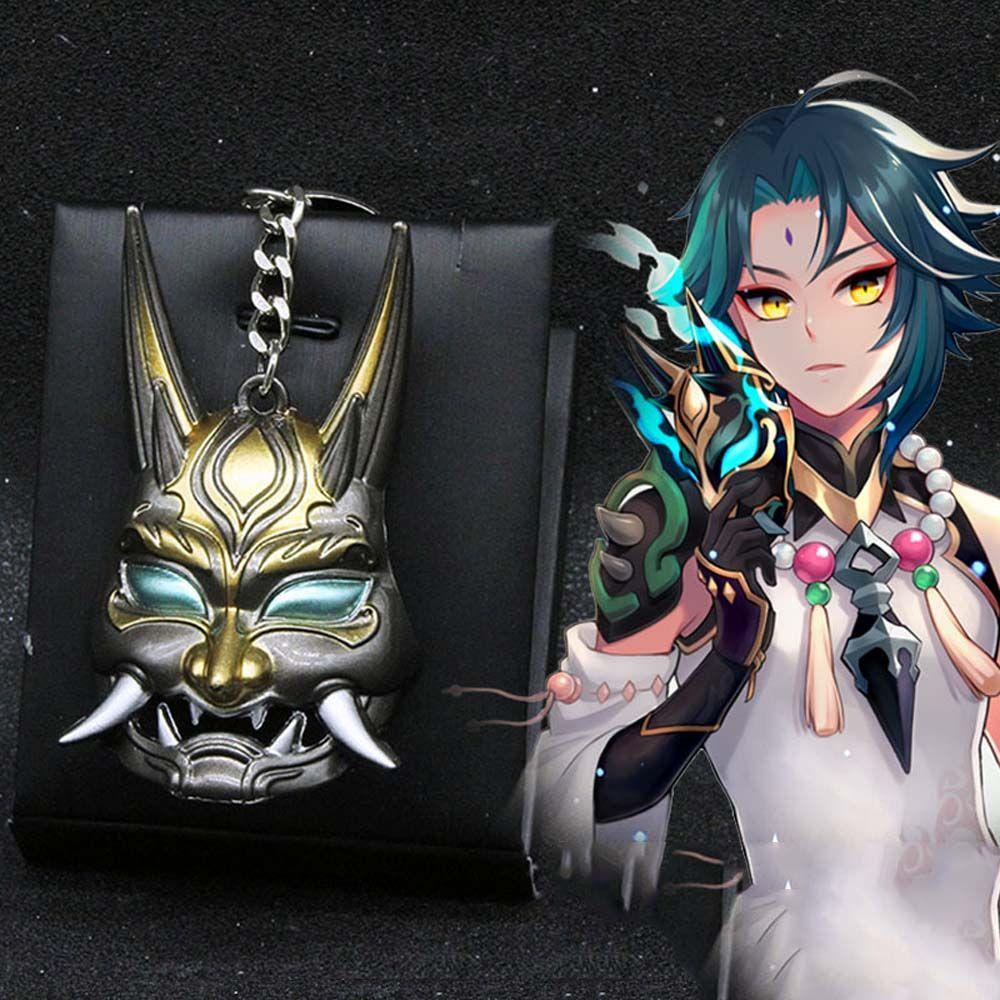 【 ELEGANT 】 Genshin Impact Gantungan Kunci Wanita Kreatif Anime Game Genshin Punk Metal Metal Key Chains