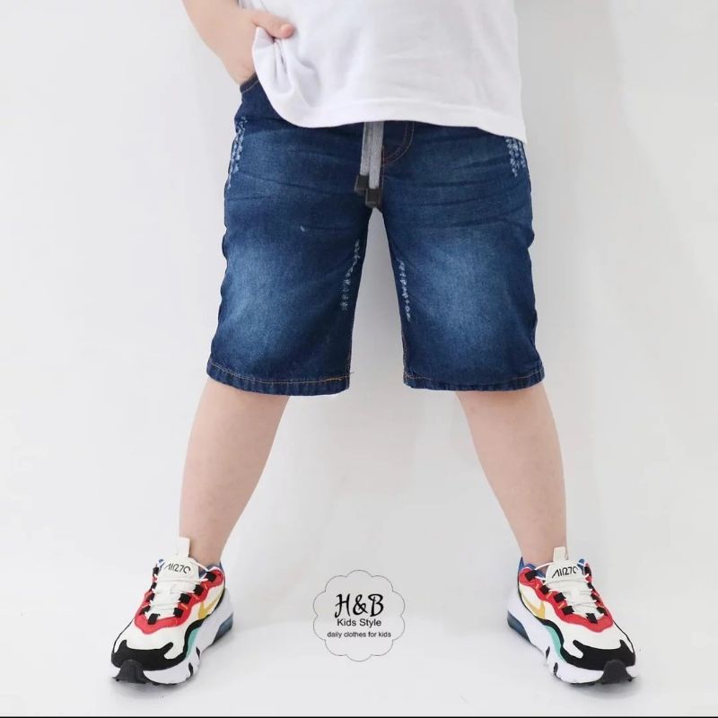Celana Jeans Short Anak Savero by H&B Kids Style