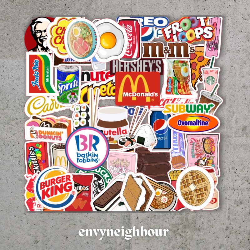 

Sticker Aesthetic Foods (Isi 50+ pcs)