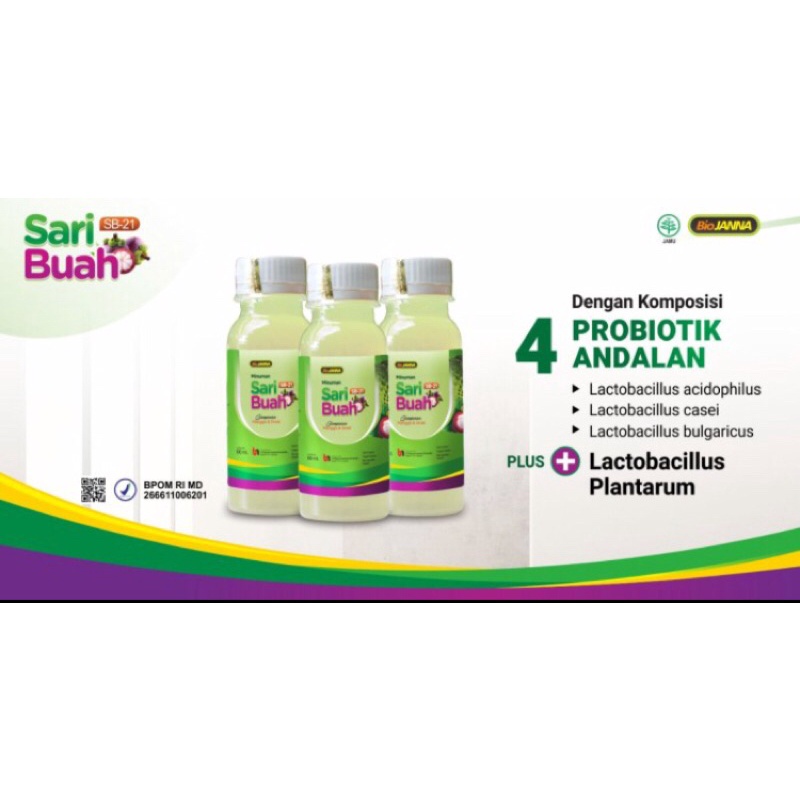 sari buah sb21 Original Berhologram Probiotik Biojanna