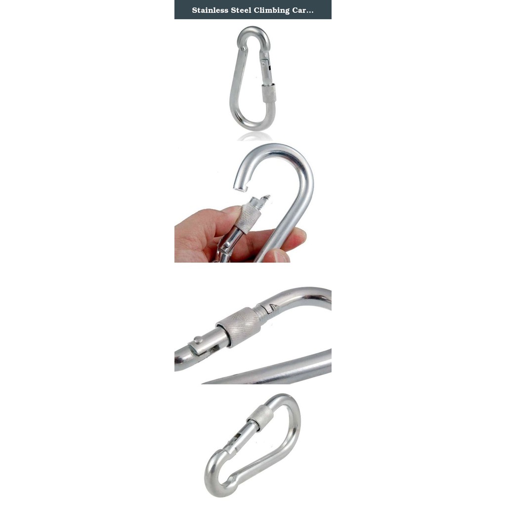 HORUSDY 120mm Aluminum Alloy Climbing Carabiner Screw Lock