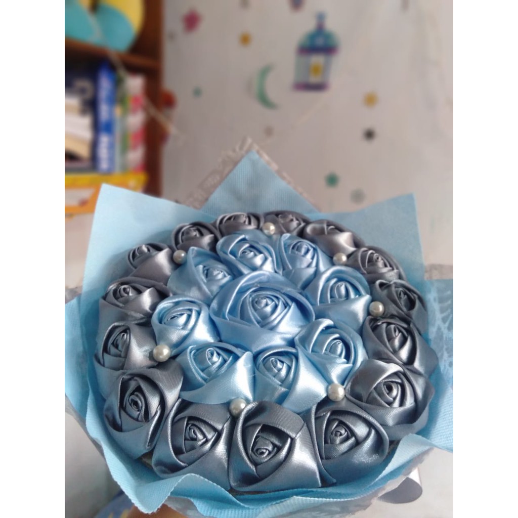 Buket Bunga Satin / Buket Wisuda / Buket Murah/bouquet jogja/ buket jogja
