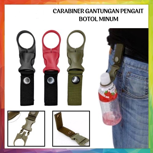 Carabiner Gantungan Pengait Botol Air Minum Bottle Hook Buckle Bag Holder Clip Hanging Serbaguna