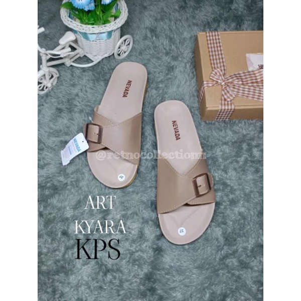 sandal wanita terbaru/ART KYARA/sandal puyuh wanita slop gesper