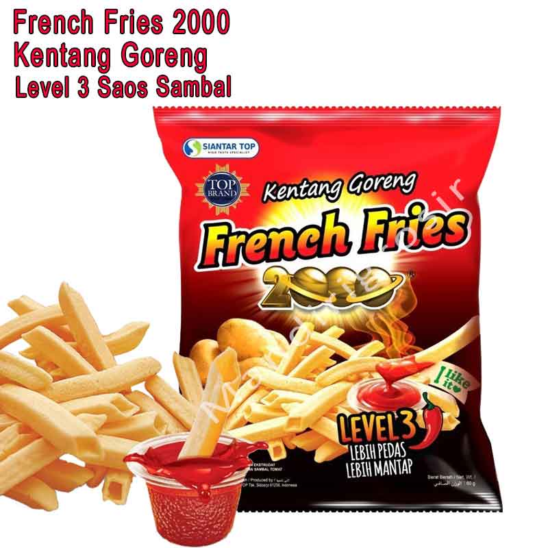 Snack Kentang * French Fries 2000 * Kentang Goreng Saos Sambal * Level 3 60g