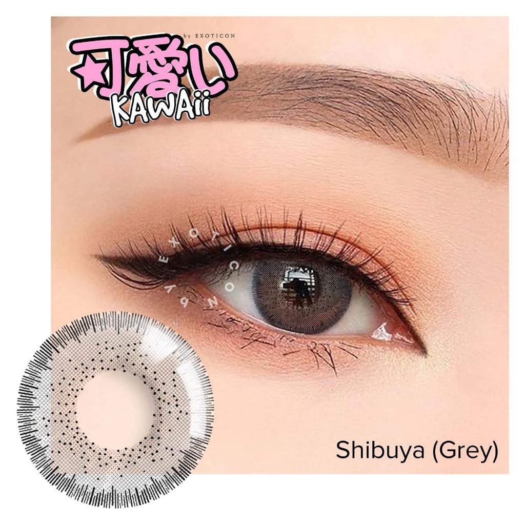 SOFTLENS MINUS X2 KAWAII 14.5MM (SHIBUYA GREY) by EXOTICON GRATIS TEMPAT SOFLEN