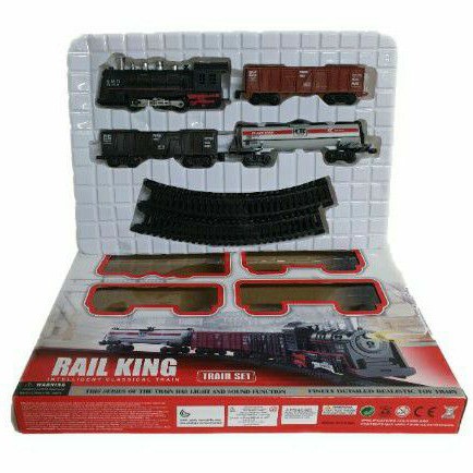 Mainan Kereta Api Rail King Ada Suara Lampu