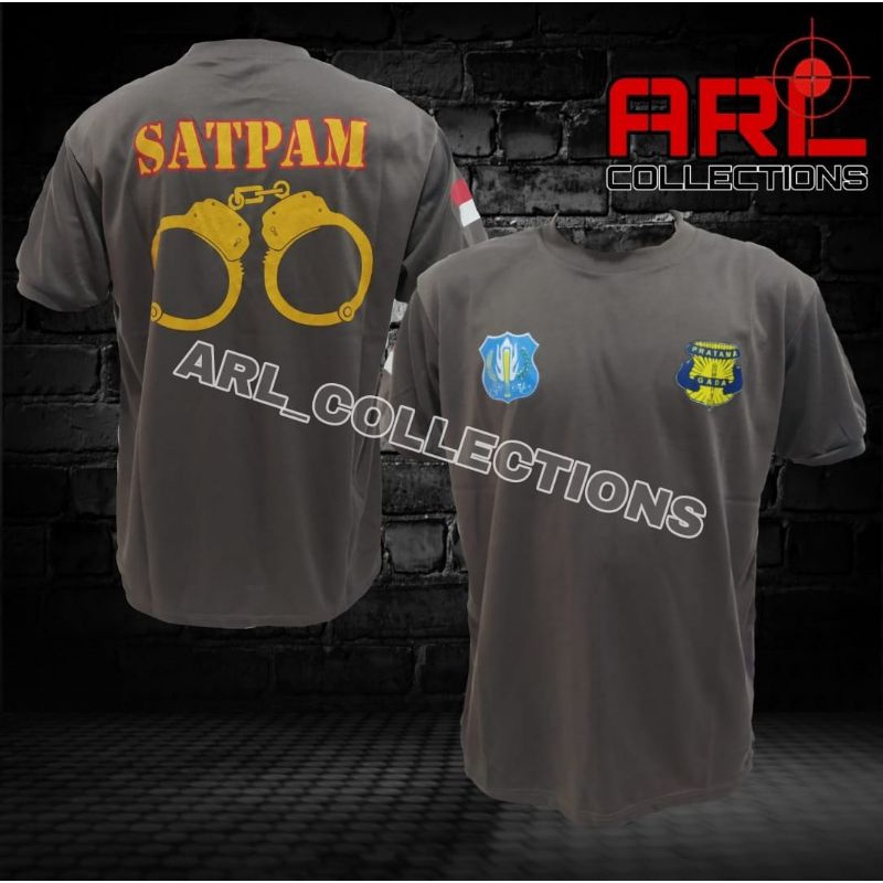 kaos satpam coklat terbaru/kaos pendek satpam gadapratama borgol