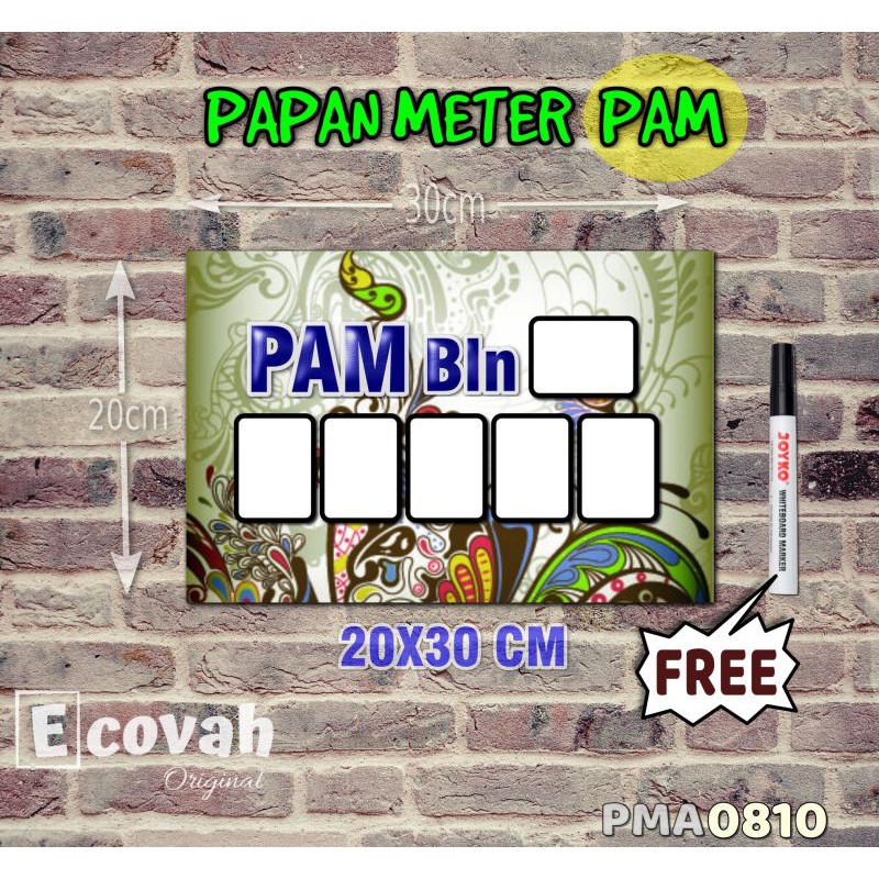 

Ecovah Papan Meter Listrik PLN PAM motif Unik - Flower 10