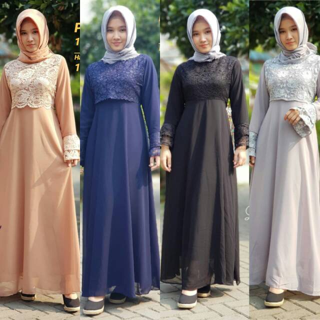 Gamis Ceruty BabyDoll / Gamis Brukat / Dress Brukat / Dress Mewah / Gamis Formal