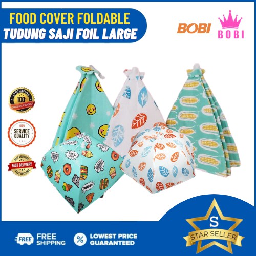 Tudung Saji Lipat Alumunium Foil Bervariasi Motif - LARGE Ukuran 50cm