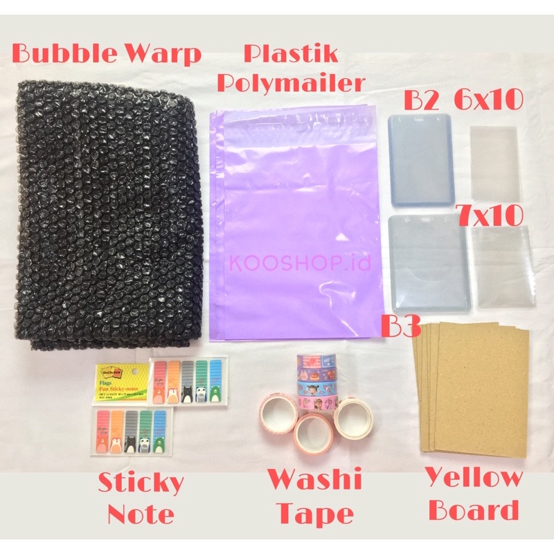 PERLENGKAPAN PACKING PHOTOCARD || BAHAN PACKING PHOTOCARD || PLASTIK POLYMAILER || YELLOW BOARD || T