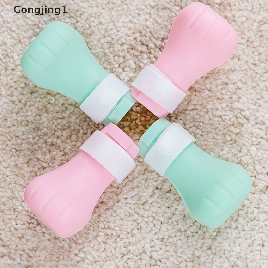 Gongjing1 4pcs Cover Pelindung Kaki Kucing Bahan Silikon Lembut Adjustable