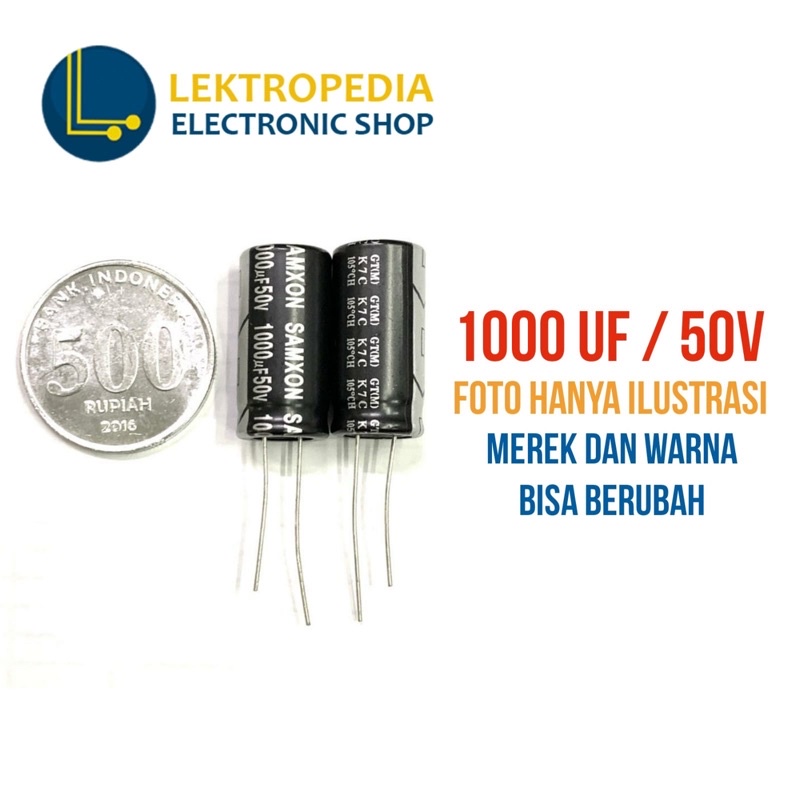 Elco 1000uf 50v Kapasitor 1000 uf mikro 50 v volt Elko 50volt