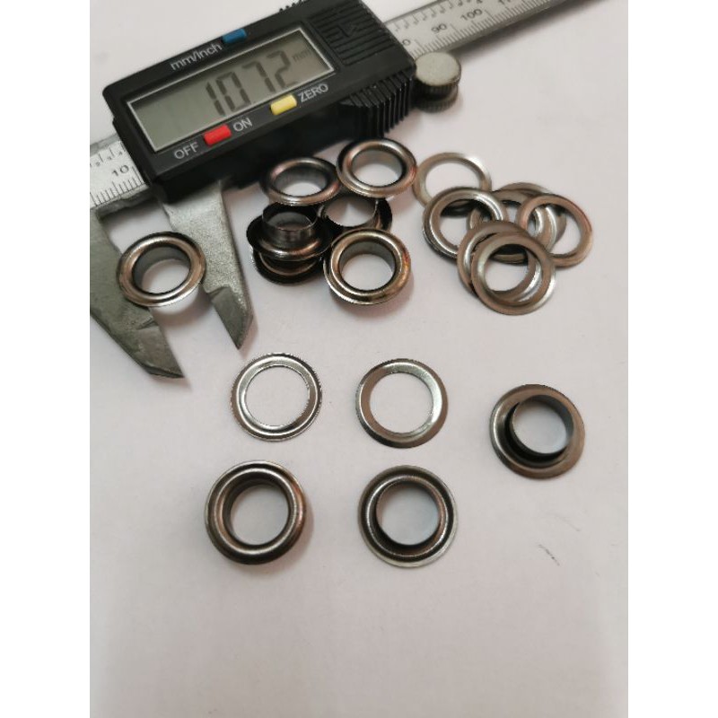mata ayam eyelet 10mm / mata ayam 24 + ring blacknikel / 10gross