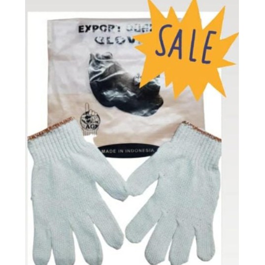 Sarung Tangan Kain 3 Benang Kualitas Super / Safety Glove - 1 Lusin