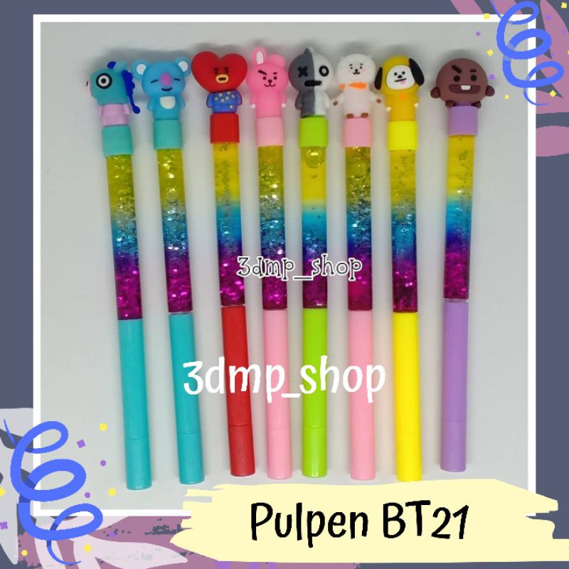 Pulpen Glitter BT21