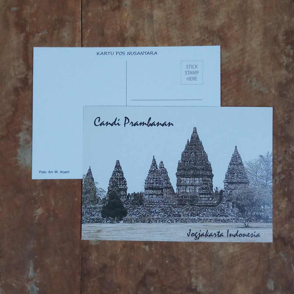 

8 LEMBAR KARTU POS INDONESIA POSTCARD CANDI PRAMBANAN HITAM PUTIH