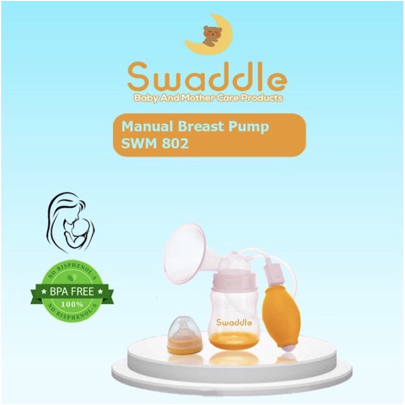 Pompa asi manual selang swaddle 802 manual breastpump