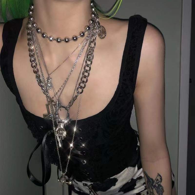 [Goth]Sexy Scoop Neck Sleeveless Tank Top 8535 (S/M/L)