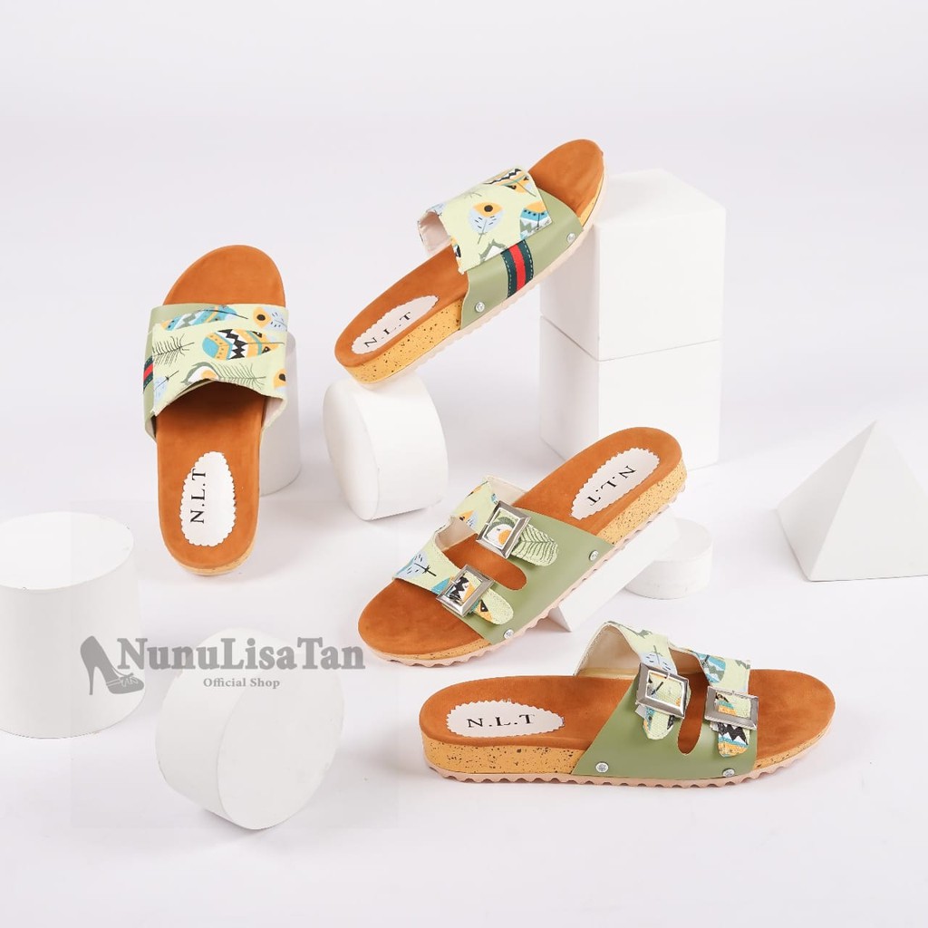 NunuLisaTan- bayar di tempat sandal wanita terbaru sandal Motif