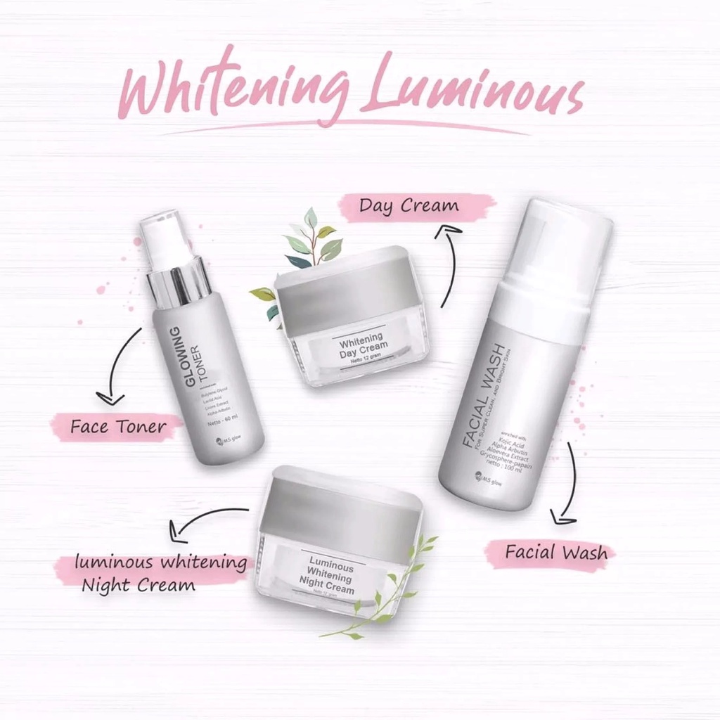 MS Glow Paket Wajah Luminous Series Basic Rumah Cantik 354 Paket Perawatan Yang Membantu Membuat Kulit Wajah Tidak Kusam