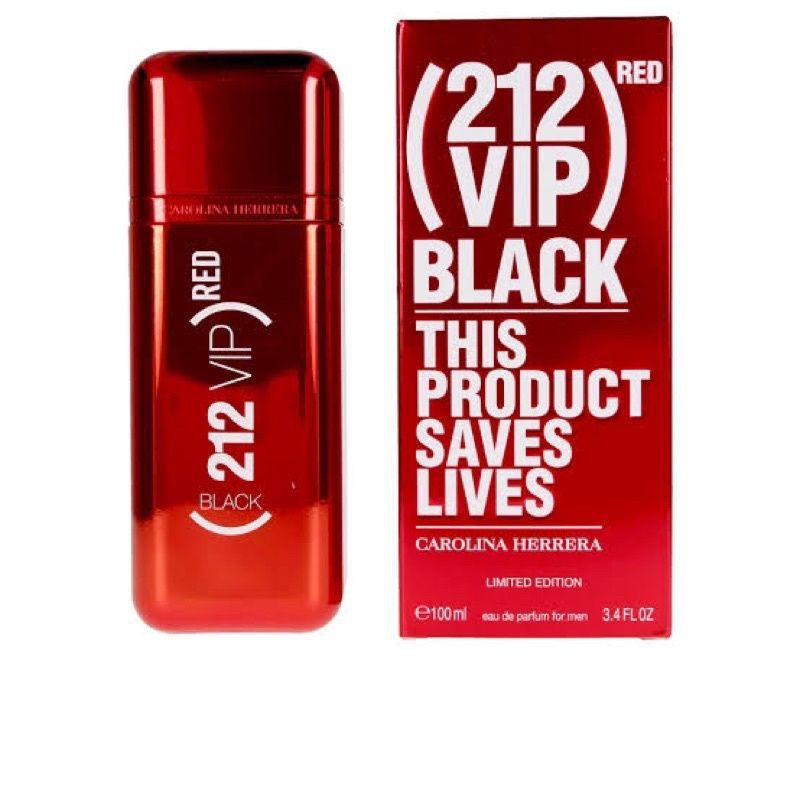 212 VIP BLACK RED EDP ORIGINAL / PARFUM PRIA CAROLINA HERRERA PARFUM COWOK PARFUM COWO