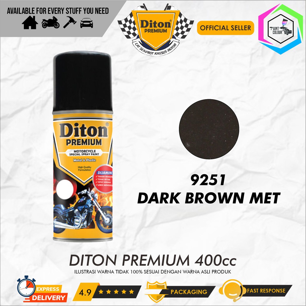 Diton PREMIUM 9251** Dark Brown Met Cat Semprot