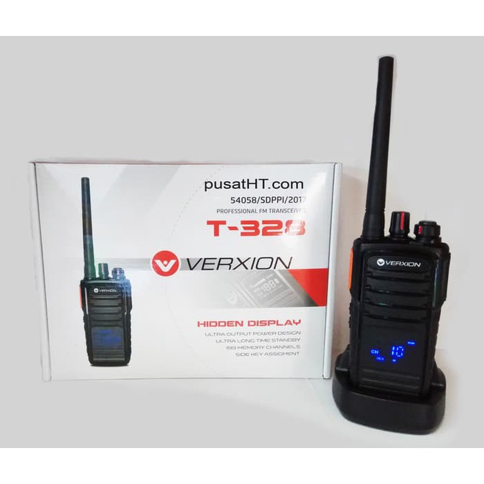 Verxion T-328 HT VHF Layar Tersembunyi Garansi T328 WT Handie Talkie